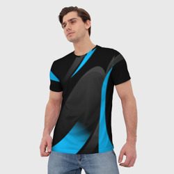 Мужская футболка 3D Sport wear blue - фото 2