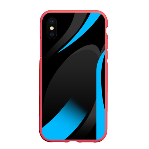 Чехол для iPhone XS Max матовый Sport wear blue, цвет красный