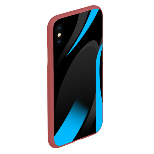 Чехол для iPhone XS Max матовый Sport wear blue, цвет красный - фото 3