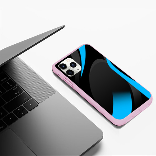 Чехол для iPhone 11 Pro Max матовый Sport wear blue, цвет розовый - фото 5