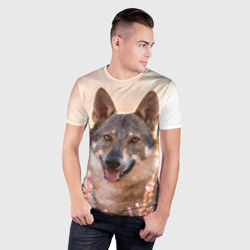 Мужская футболка 3D Slim Красивый Волк - фото 2