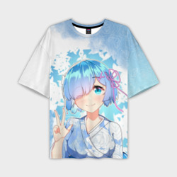 Мужская футболка oversize 3D Rem Re Zero