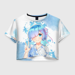 Женская футболка Crop-top 3D Rem Re Zero