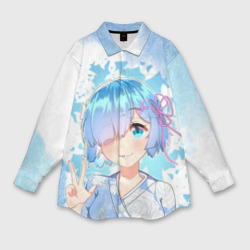 Женская рубашка oversize 3D Rem Re Zero