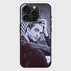 Чехол силиконовый для Apple iPhone 15 Pro Мax матовый Роберт Паттинсон