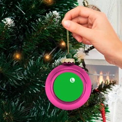 Ёлочный шар стеклянный/пластиковый Луиджи - фото 2