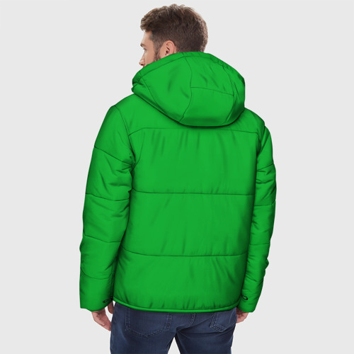 Мужская зимняя куртка 3D с принтом Луиджи, вид сзади #2