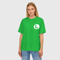 Женская футболка oversize 3D Луиджи - фото 2