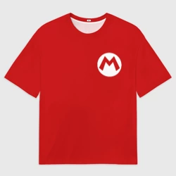 Женская футболка oversize 3D Марио