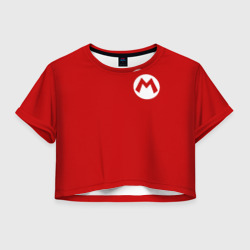 Женская футболка Crop-top 3D Марио