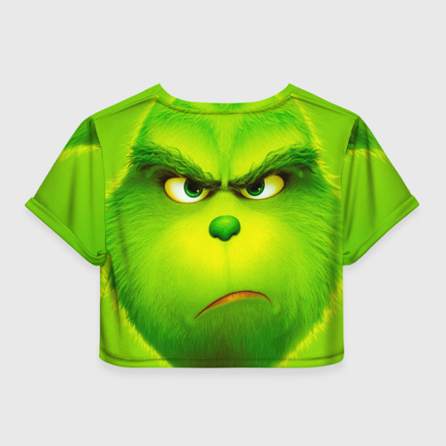 Женская футболка Crop-top 3D Гринч 3D/ The Grinch, цвет 3D печать - фото 2