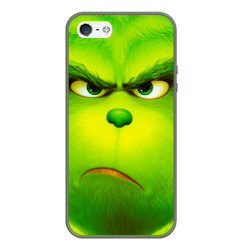 Чехол для iPhone 5/5S матовый Гринч 3D/ The Grinch