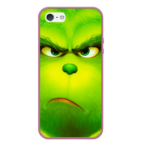 Чехол для iPhone 5/5S матовый Гринч 3D/ The Grinch