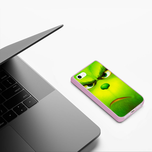 Чехол для iPhone 5/5S матовый Гринч 3D/ The Grinch - фото 5