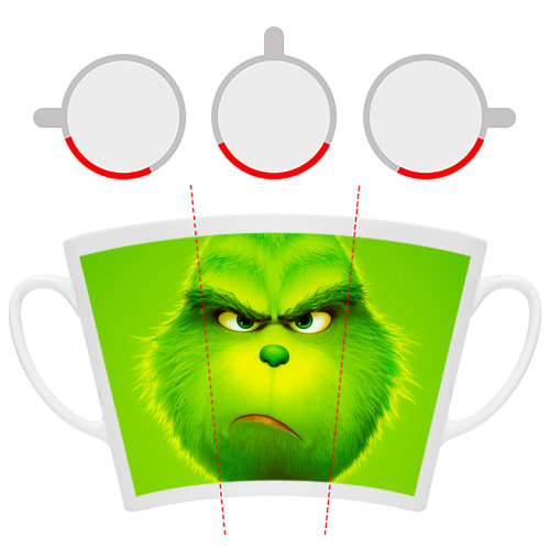 Кружка Латте Гринч 3D/ The Grinch - фото 6