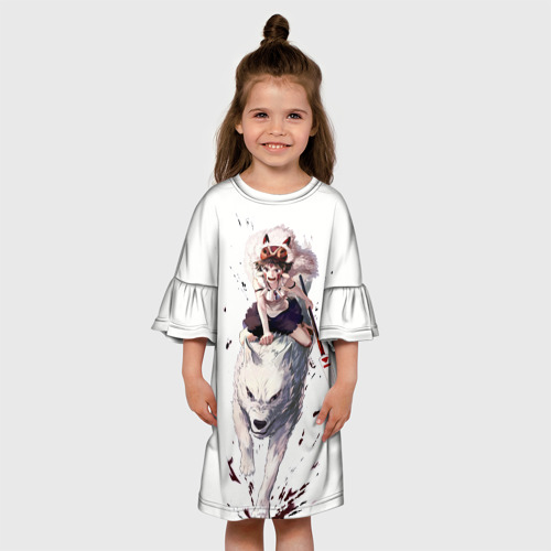 Детское платье 3D Принцесса Мононоке, цвет 3D печать - фото 4