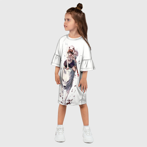 Детское платье 3D Принцесса Мононоке, цвет 3D печать - фото 3