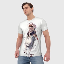 Мужская футболка 3D Принцесса Мононоке - фото 2