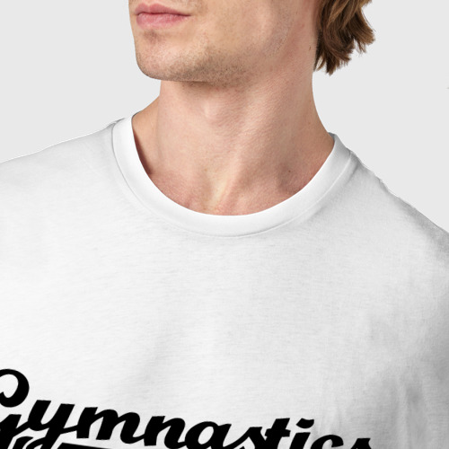 Мужская футболка хлопок Gymnastics, цвет белый - фото 6