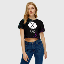 Женская футболка Crop-top 3D Exo band - фото 2