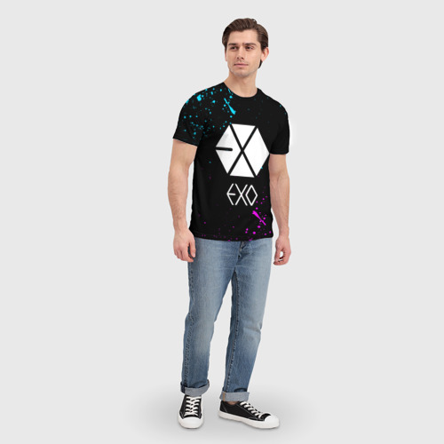 Мужская футболка 3D Exo band, цвет 3D печать - фото 5