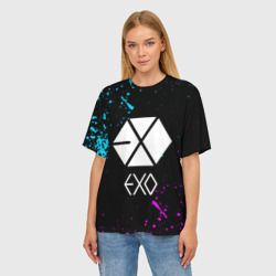 Женская футболка oversize 3D Exo band - фото 2