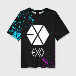 Женская футболка oversize 3D Exo band