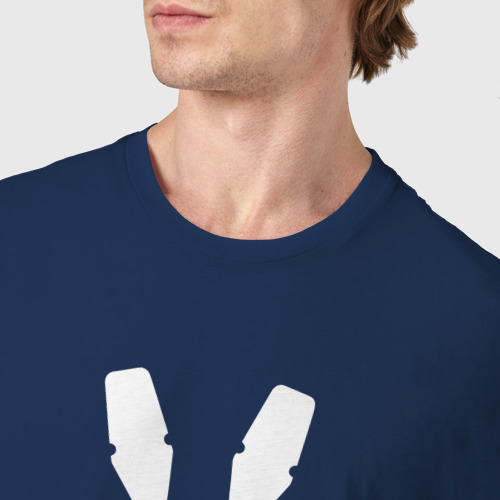 Мужская футболка хлопок Гимнастика, цвет темно-синий - фото 6