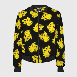 Женский бомбер 3D Много Пикачу