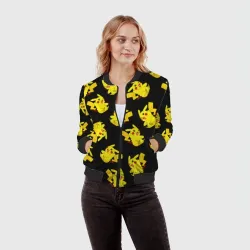 Женский бомбер 3D Много Пикачу - фото 2