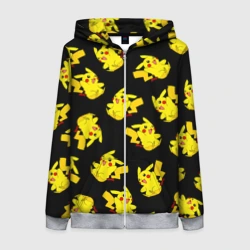 Женская толстовка 3D на молнии Много Пикачу