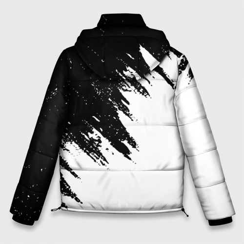 Мужская зимняя куртка 3D с принтом NISSAN, вид сзади #1