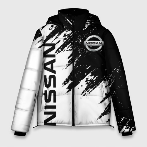 Мужская зимняя куртка 3D с принтом NISSAN, вид спереди #2
