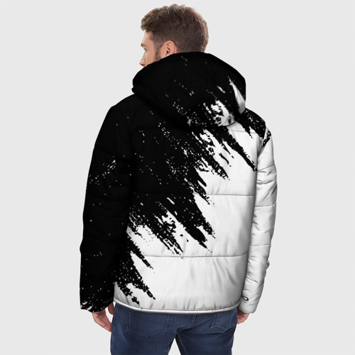 Мужская зимняя куртка 3D с принтом NISSAN, вид сзади #2