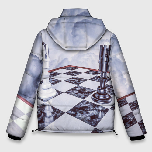 Мужская зимняя куртка 3D Шахматы, цвет красный - фото 2