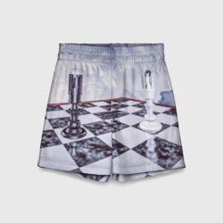 Детские спортивные шорты 3D Шахматы