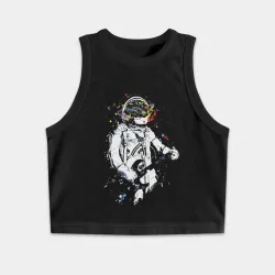 Женская укороченная майка-топ хлопок Cosmosrock
