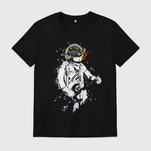 Мужская футболка хлопок с принтом Cosmosrock, вид спереди #2