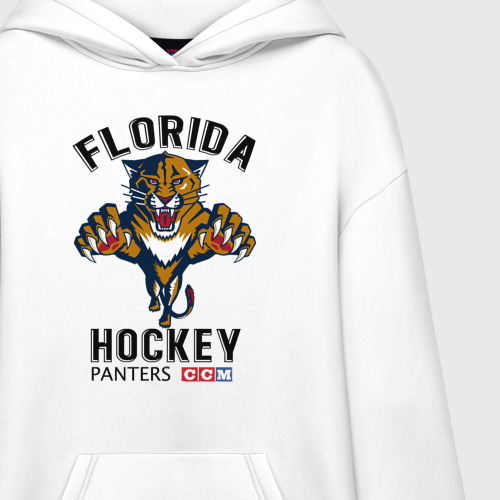 Худи SuperOversize хлопок Florida Panters NHL, цвет белый - фото 3