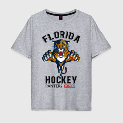 Мужская футболка хлопок Oversize Florida Panters NHL