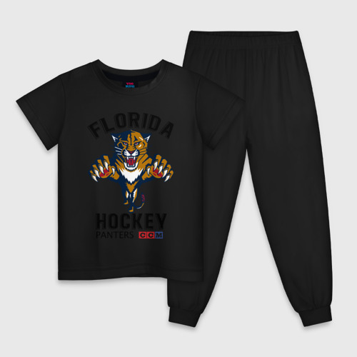 Детская пижама хлопок Florida Panters NHL, цвет черный