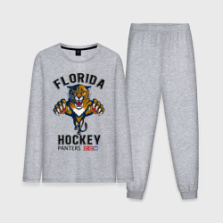 Мужская пижама с лонгсливом хлопок Florida Panters NHL
