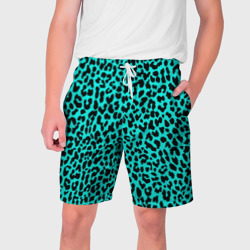 Мужские шорты 3D Лазурный леопард
