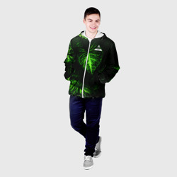 Мужская куртка 3D Листья зеленые code error 404 - фото 2