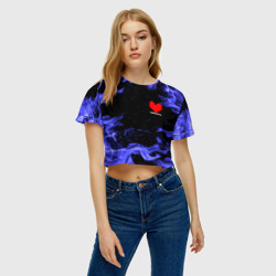 Женская футболка Crop-top 3D Undertale - фото 2