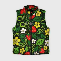 Женский жилет утепленный 3D Хохлома