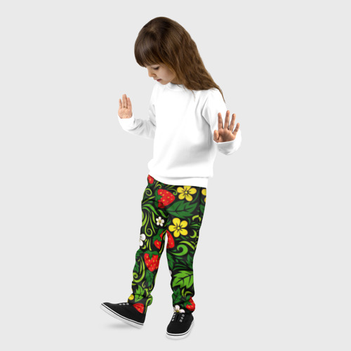 Детские брюки 3D Хохлома, цвет 3D печать - фото 3