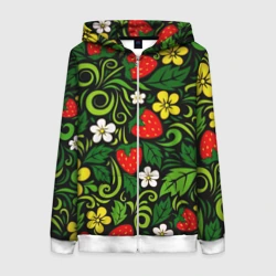 Женская толстовка 3D на молнии Хохлома