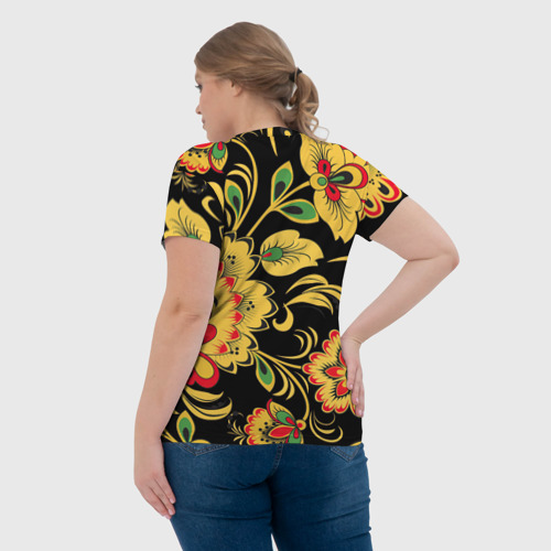 Женская футболка 3D Хохлома, цвет 3D печать - фото 7