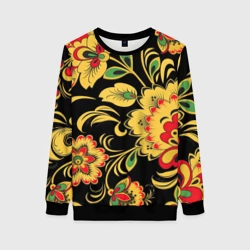 Женский свитшот 3D Хохлома